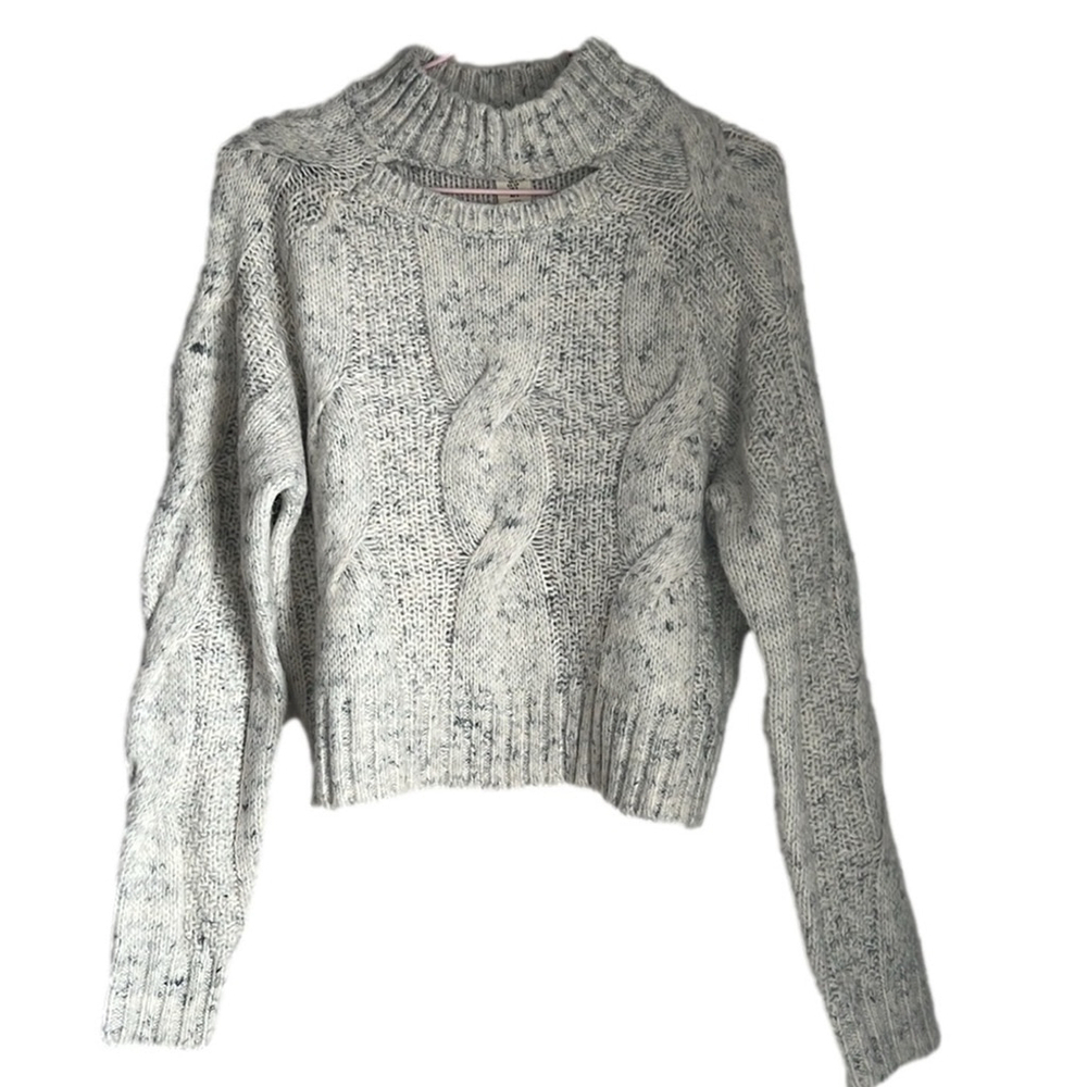 NWT Jessica Simpson Knit Cropped Linen Blend Sweater